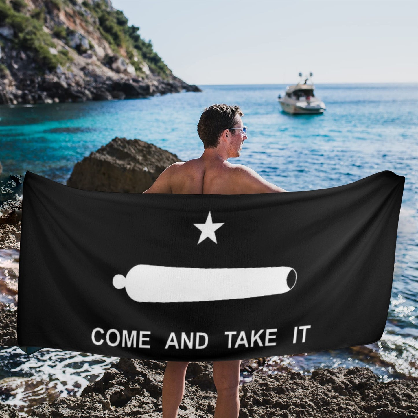 Come and Take It Flag Beach Towel 31"x71" (Made in USA)