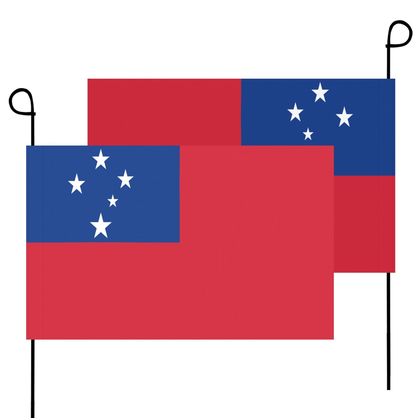 Two Samoa flags by Luv My Flag, red and blue.