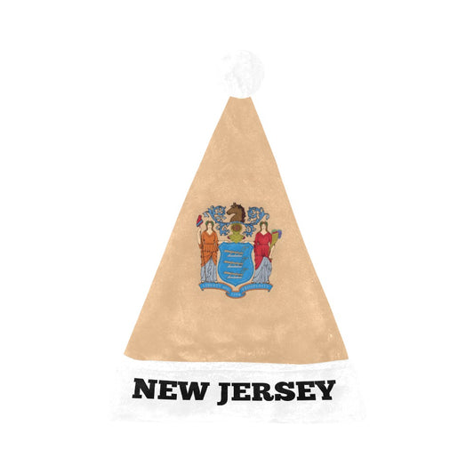 New Jersey Flag Christmas Santa Hat