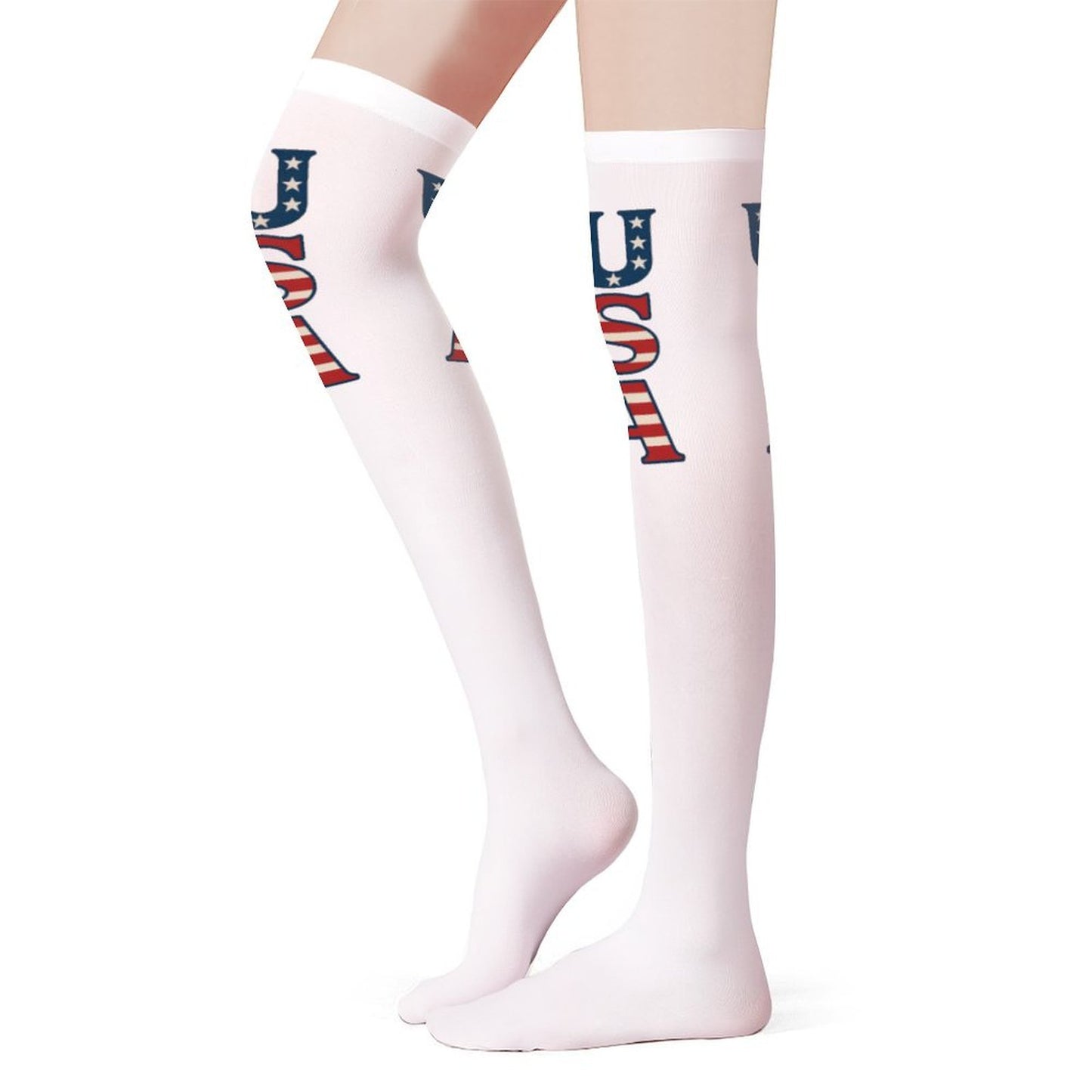 USA/American Flag "USA" Trendy Stockings(Long)