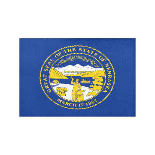 Luv My Flag Nebraska state flag with official seal.