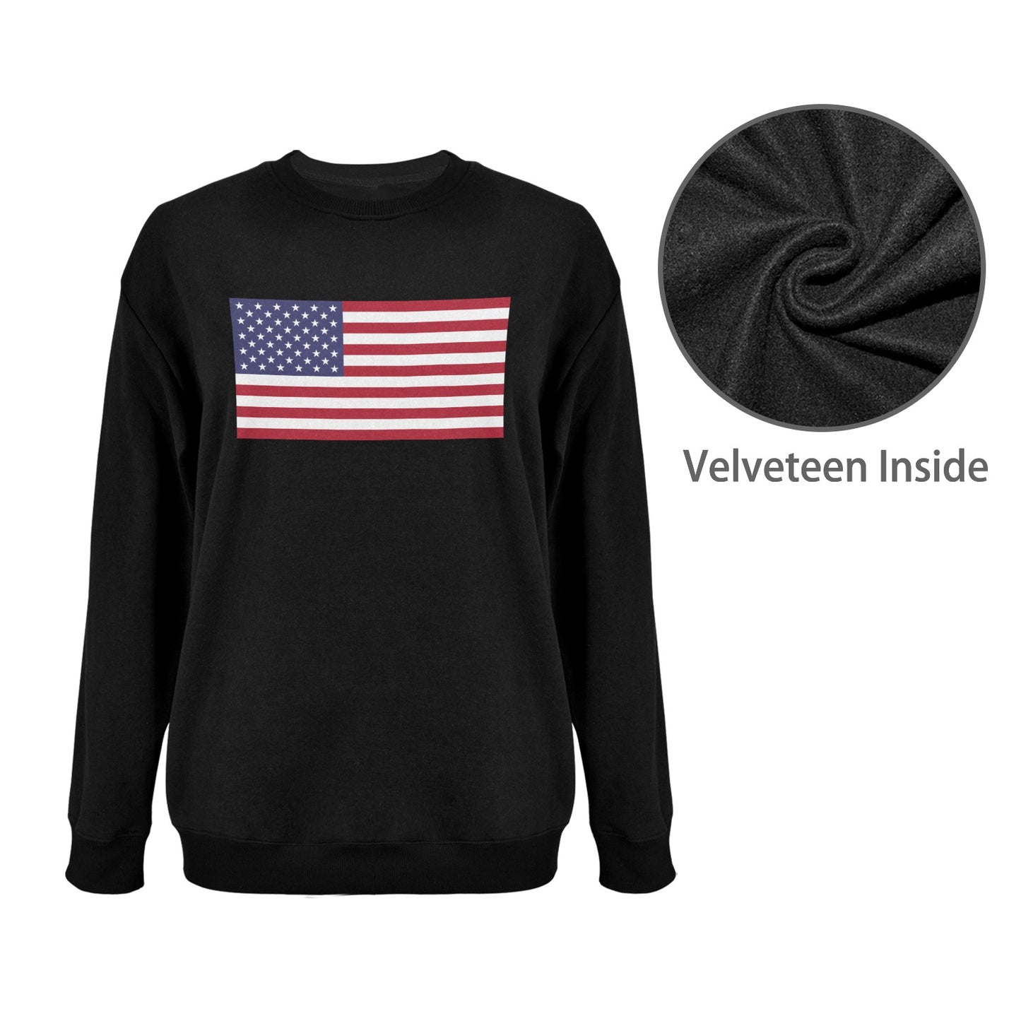 USA/Americna Flag Unisex Fleece Sweatshirt (Made in the USA)