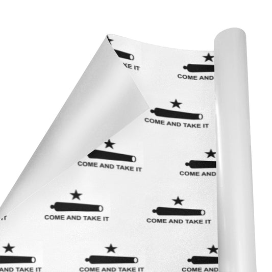 Come and Take It Flag Custom Gift Wrapping Paper 58"x 22.5" (4 Rolls)