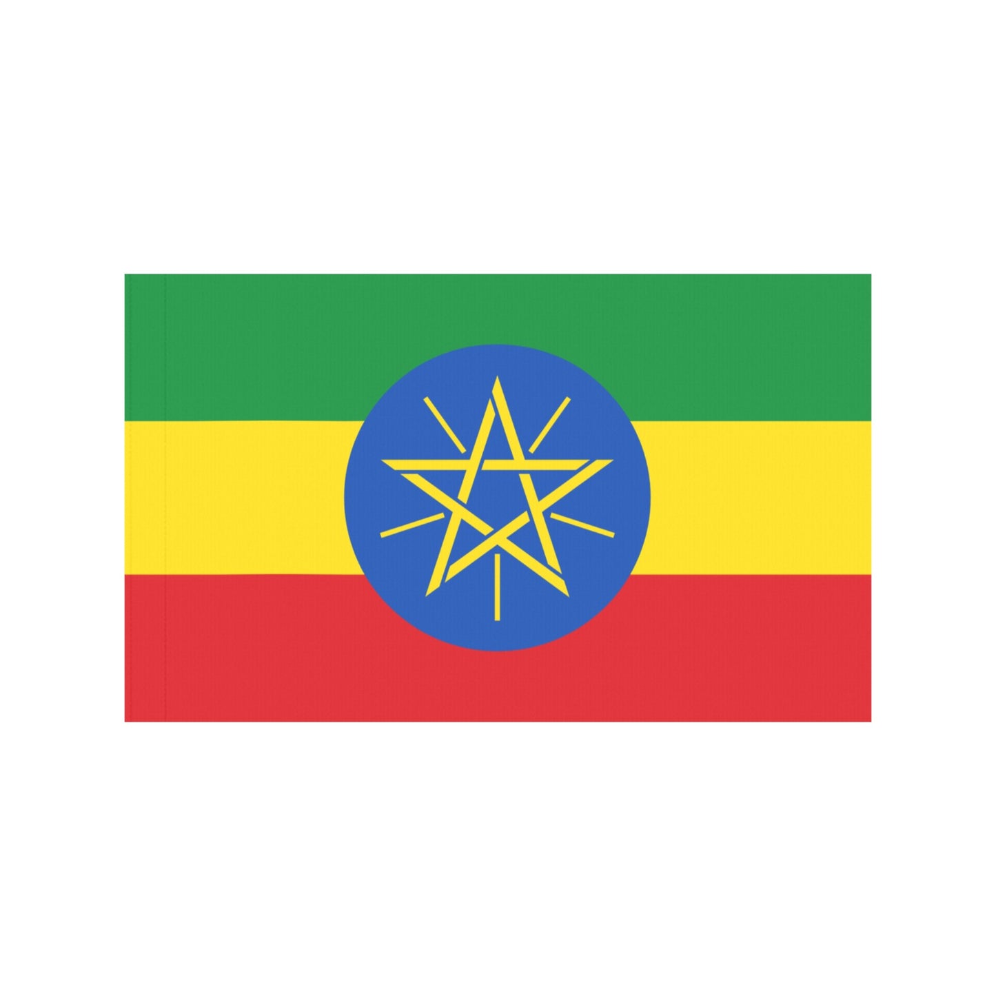 Luv My Flag: Ethiopian flag with green, yellow, red stripes.