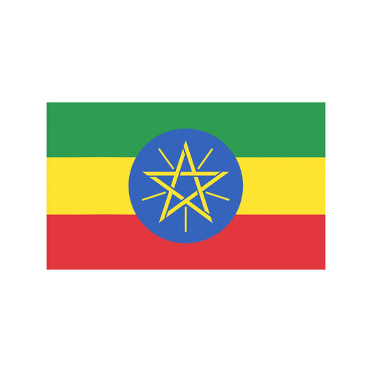 Luv My Flag: Ethiopian flag with green, yellow, red stripes.