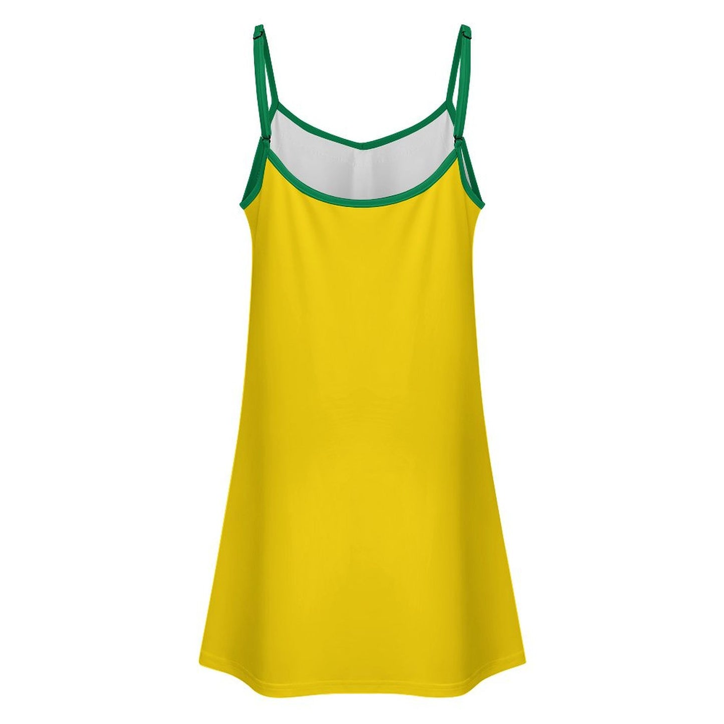 Brazil Flag Inspired Lace Trim Camisole Nightgown