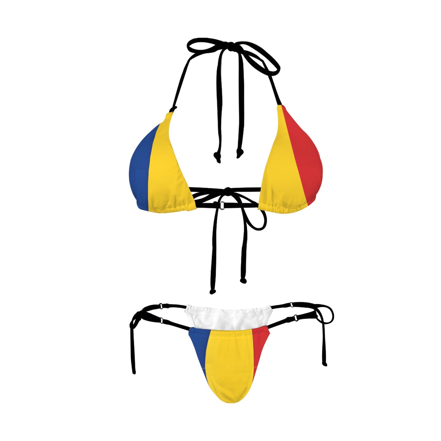 Bikini featuring Luv My Flag design with national colors.