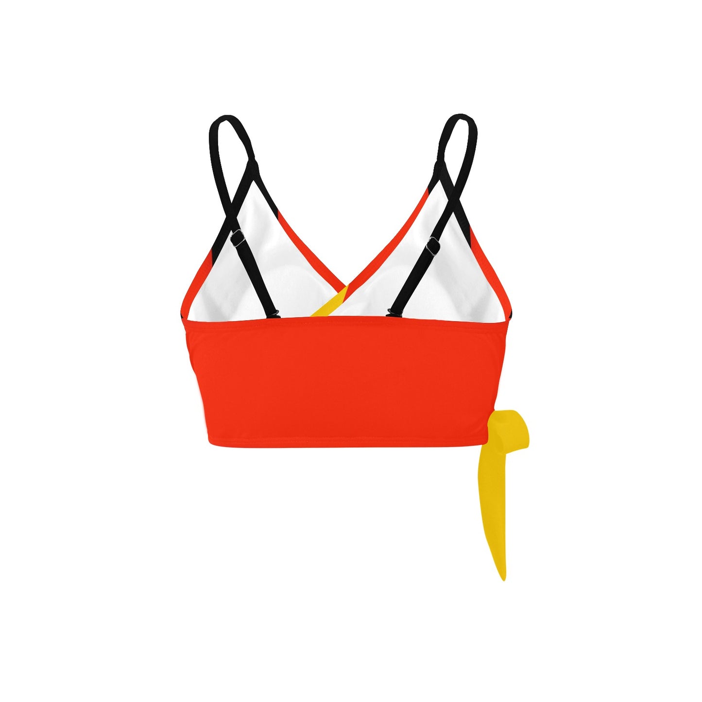 Germany Flag Inspired Knot Side Bikini Top