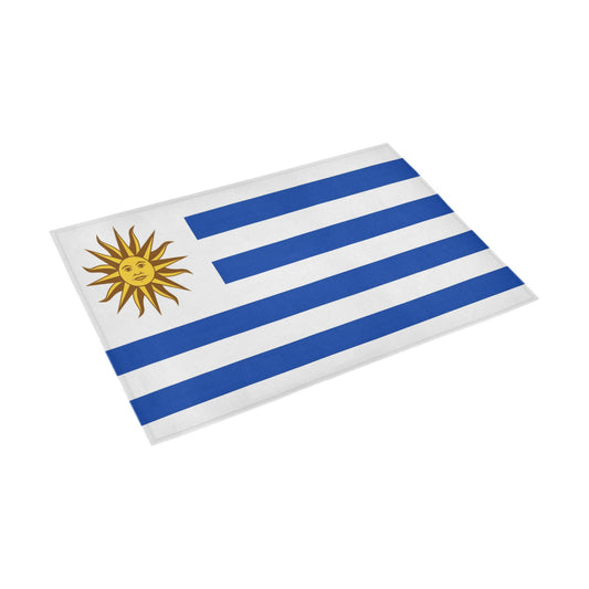 Uruguay Flag Inspired Doormat 30" x 18" (Sponge Material)