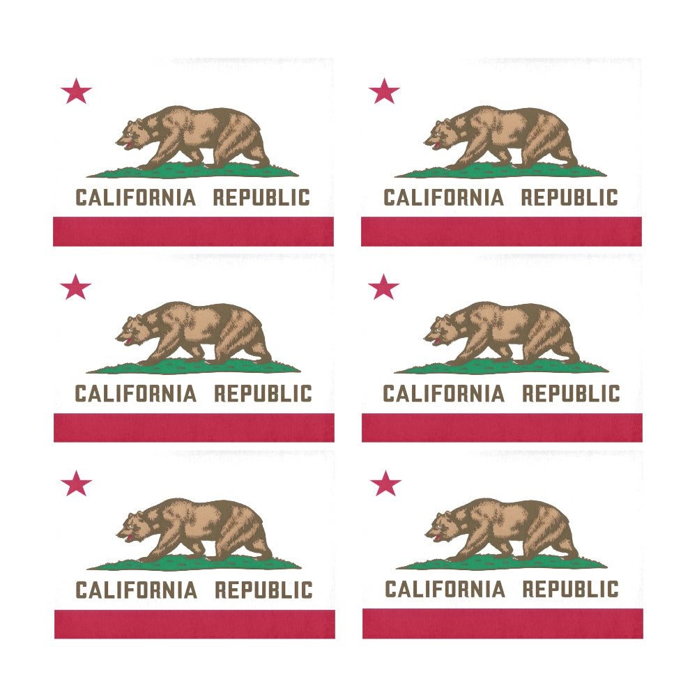 California Flag Placemats 12" x 18" (Set of 6)