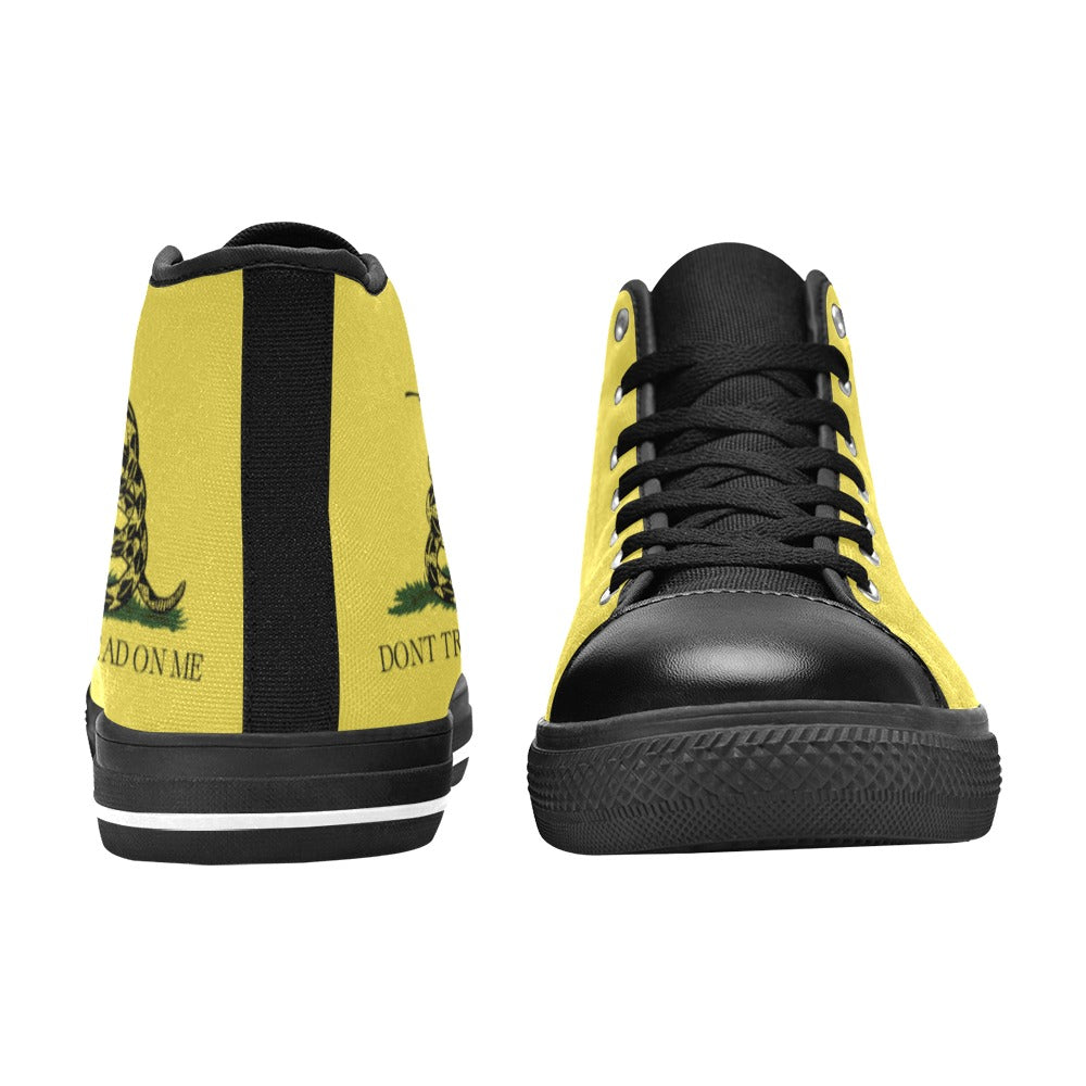 Gadsden Flag Mens High Top Canvas Shoes