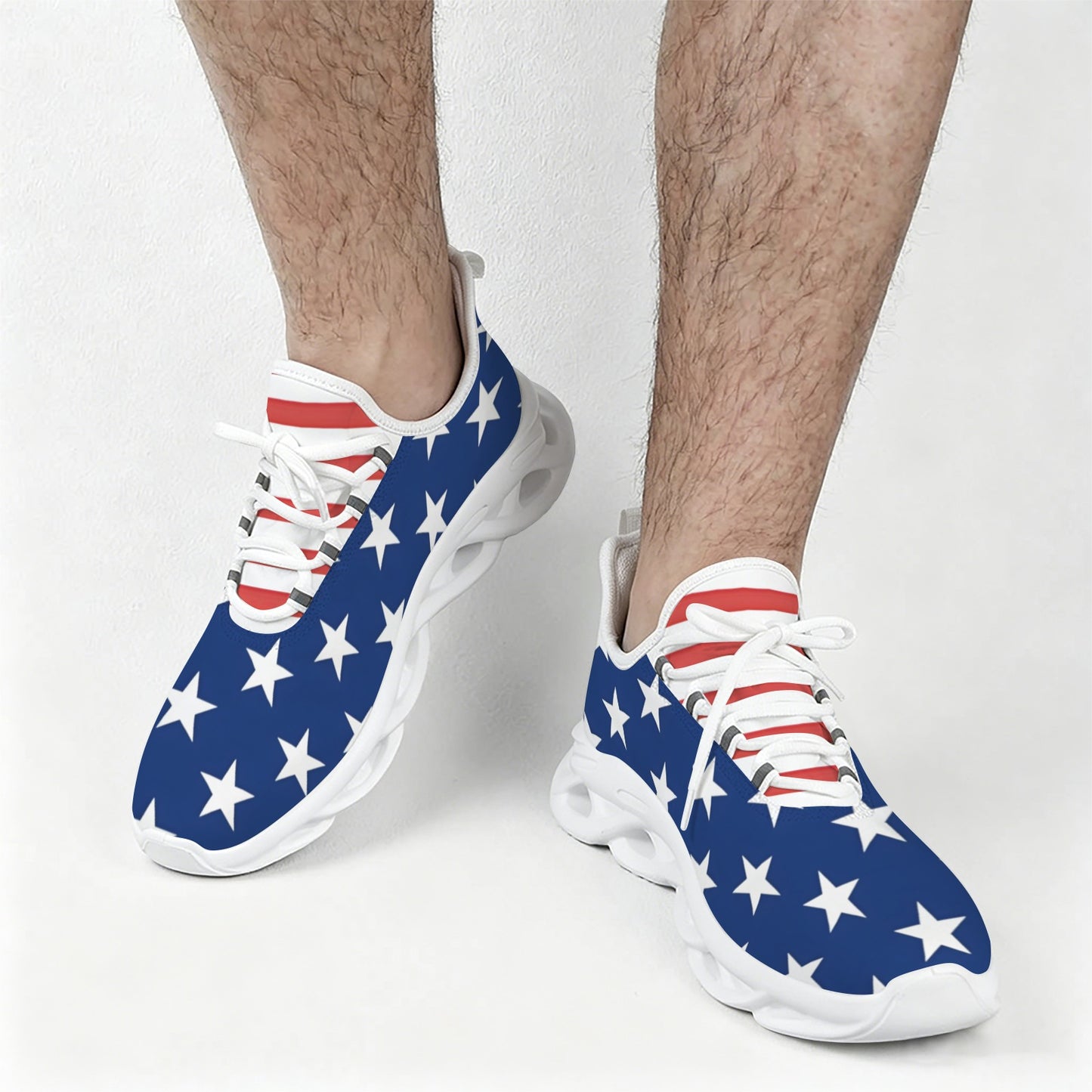 USA/American Flag Inspired Men's Twisted Sole Sneakers