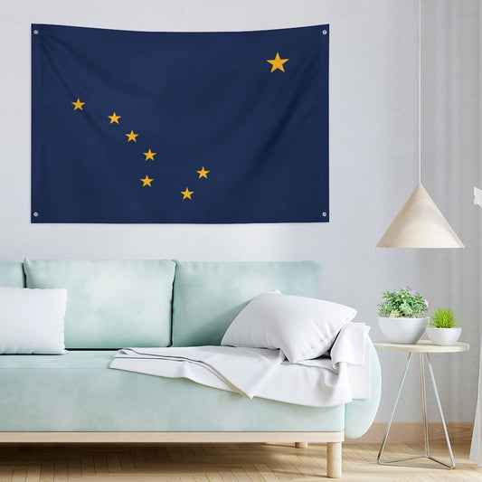 Alaska Flag Inspired Wall Mount Flag with Four Grommets (35x59 in)