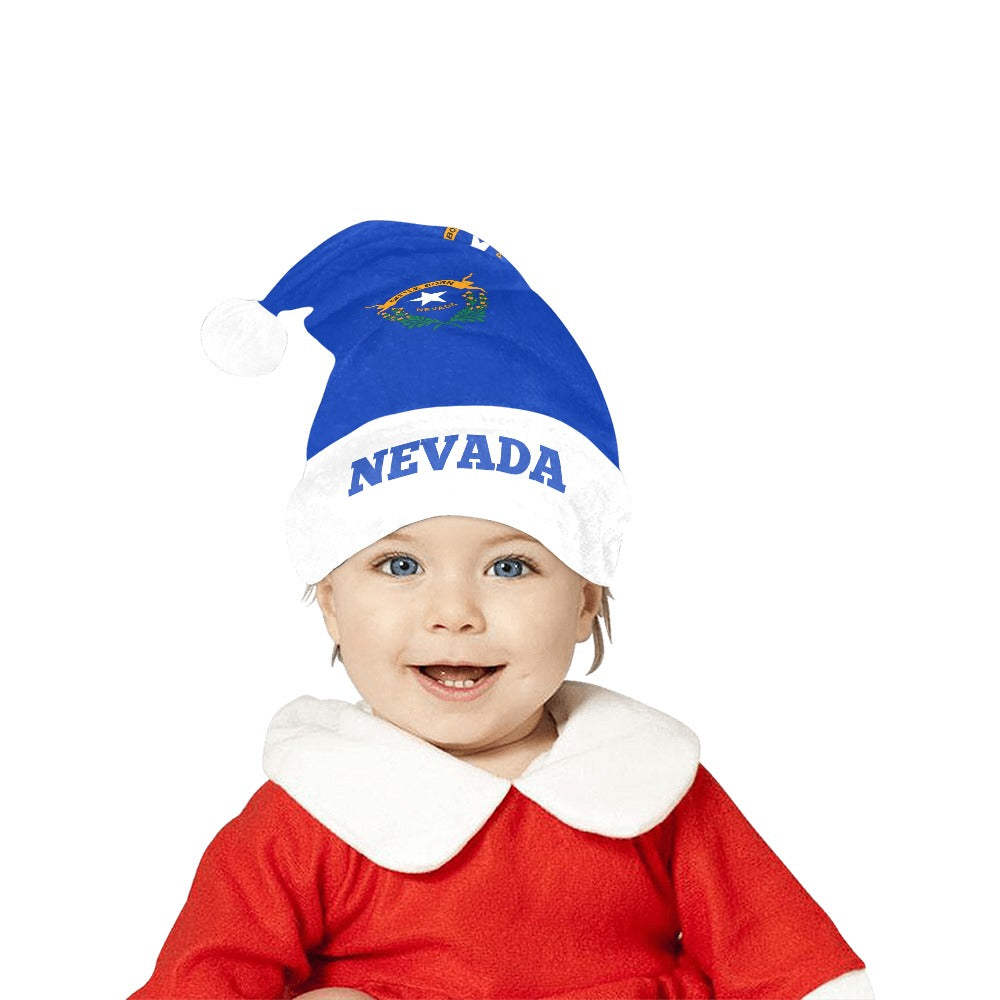 Nevada Flag Christmas Santa Hat