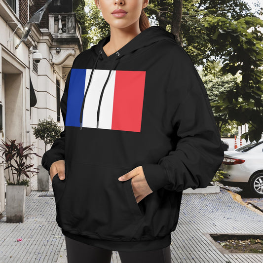 France Flag Women's Hoodie Made in the USA