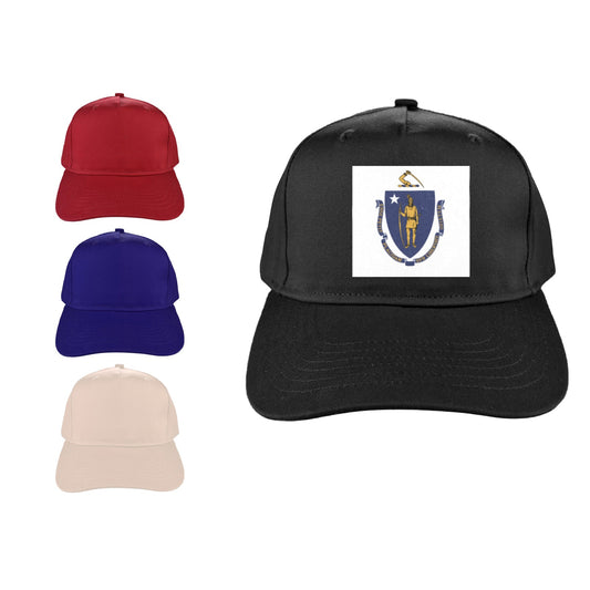 Massachusets Flag Baseball Cap (Made in USA)