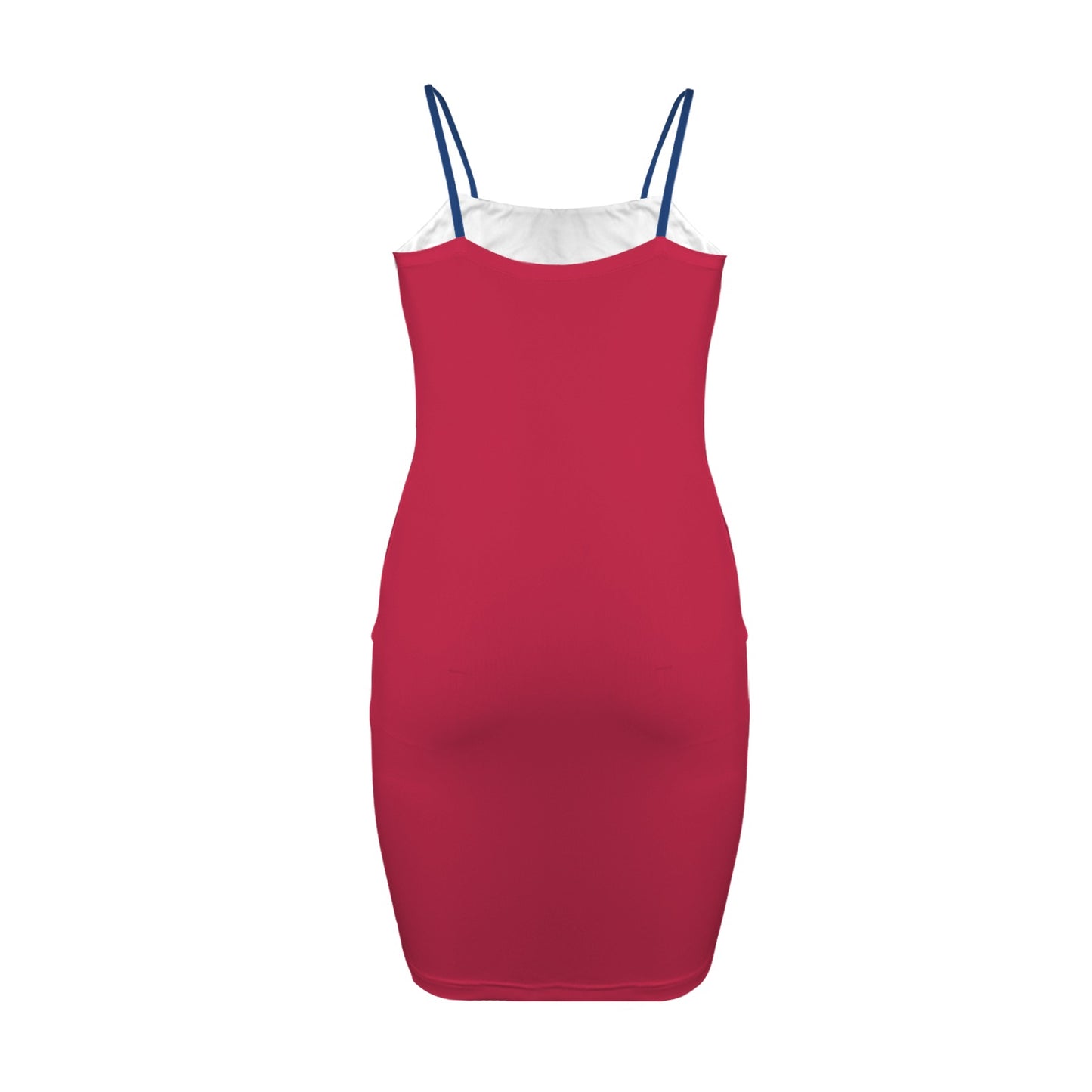 Confederate States Battle Flag Inspired Backless Spaghetti Strap Bodycon Dress