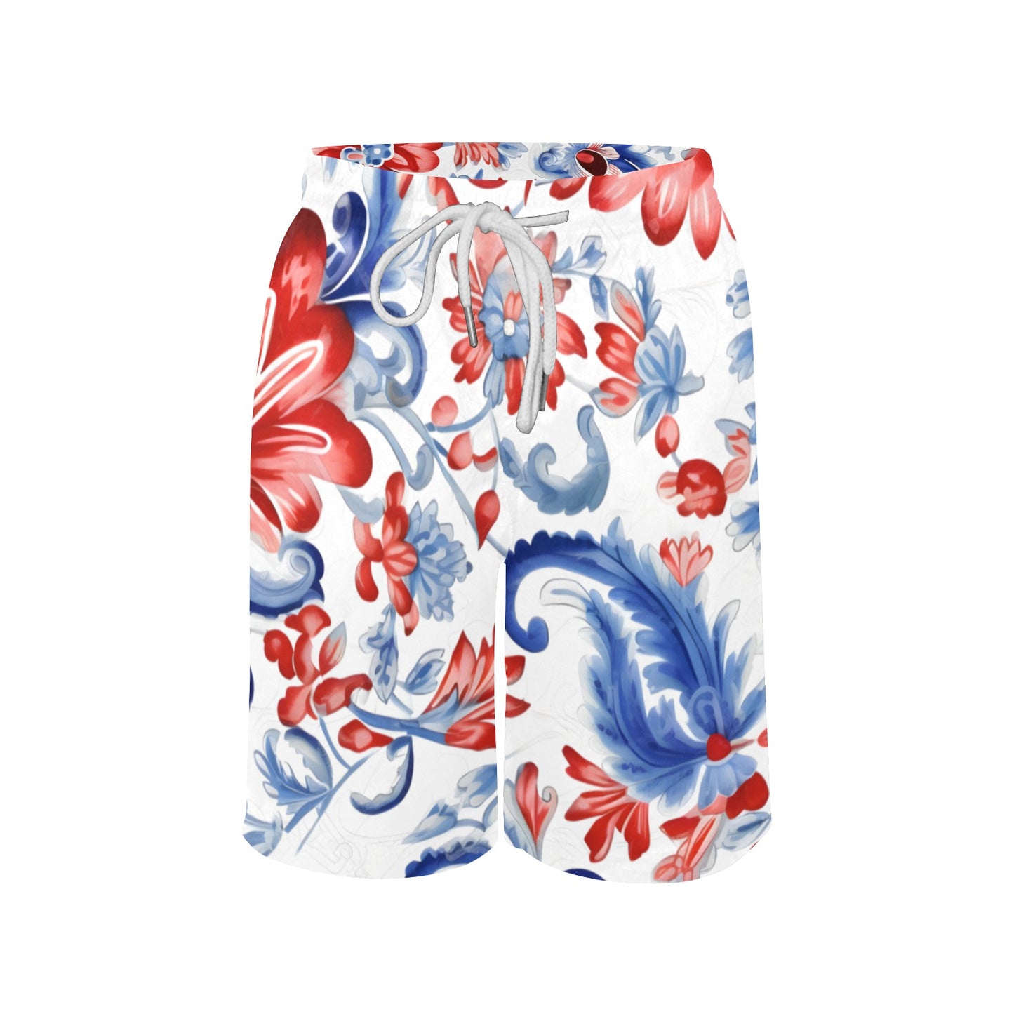 USA/American Flag Red White & Blue Pattern Boys Beach Shorts