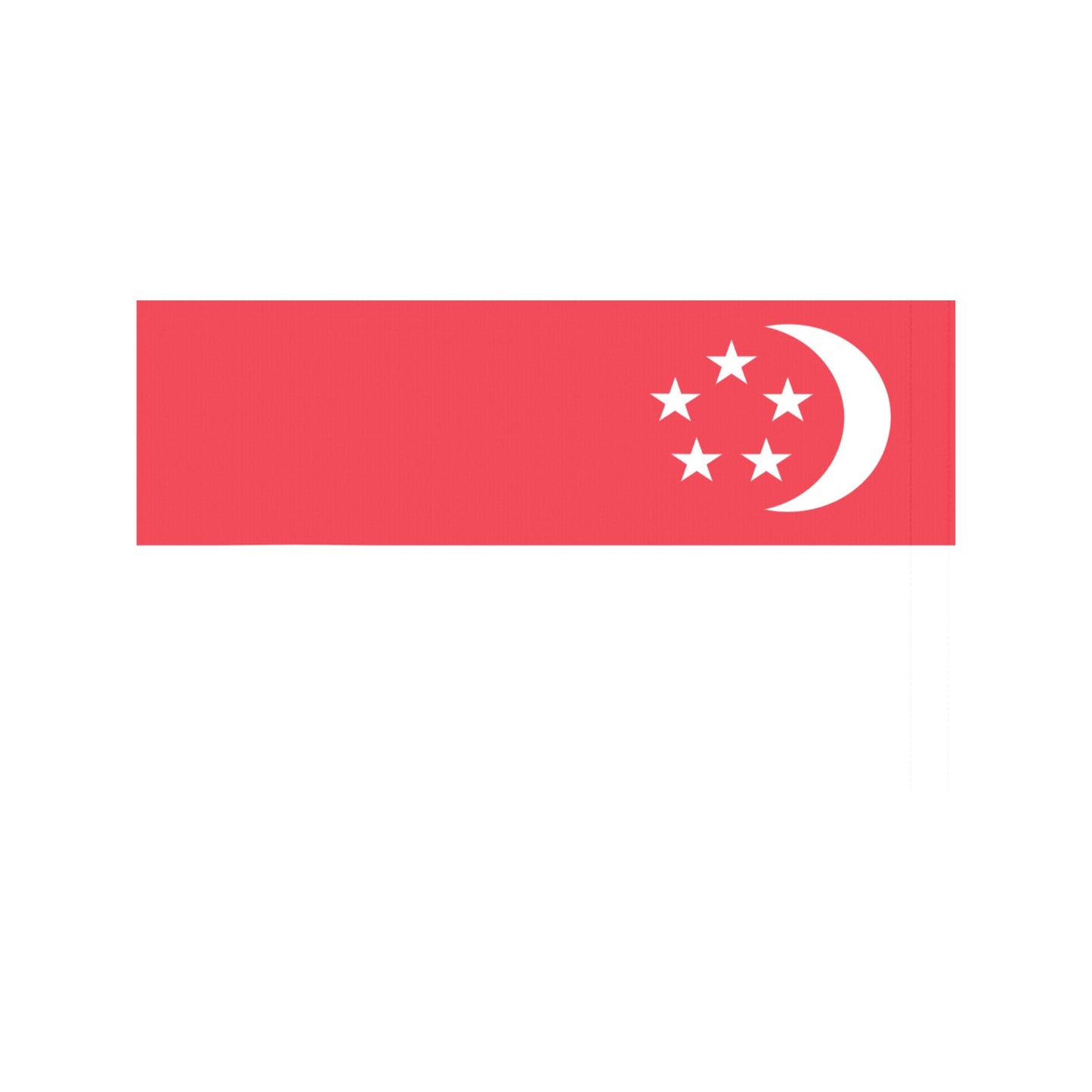 Red and white flag with crescent, stars; Luv My Flag.