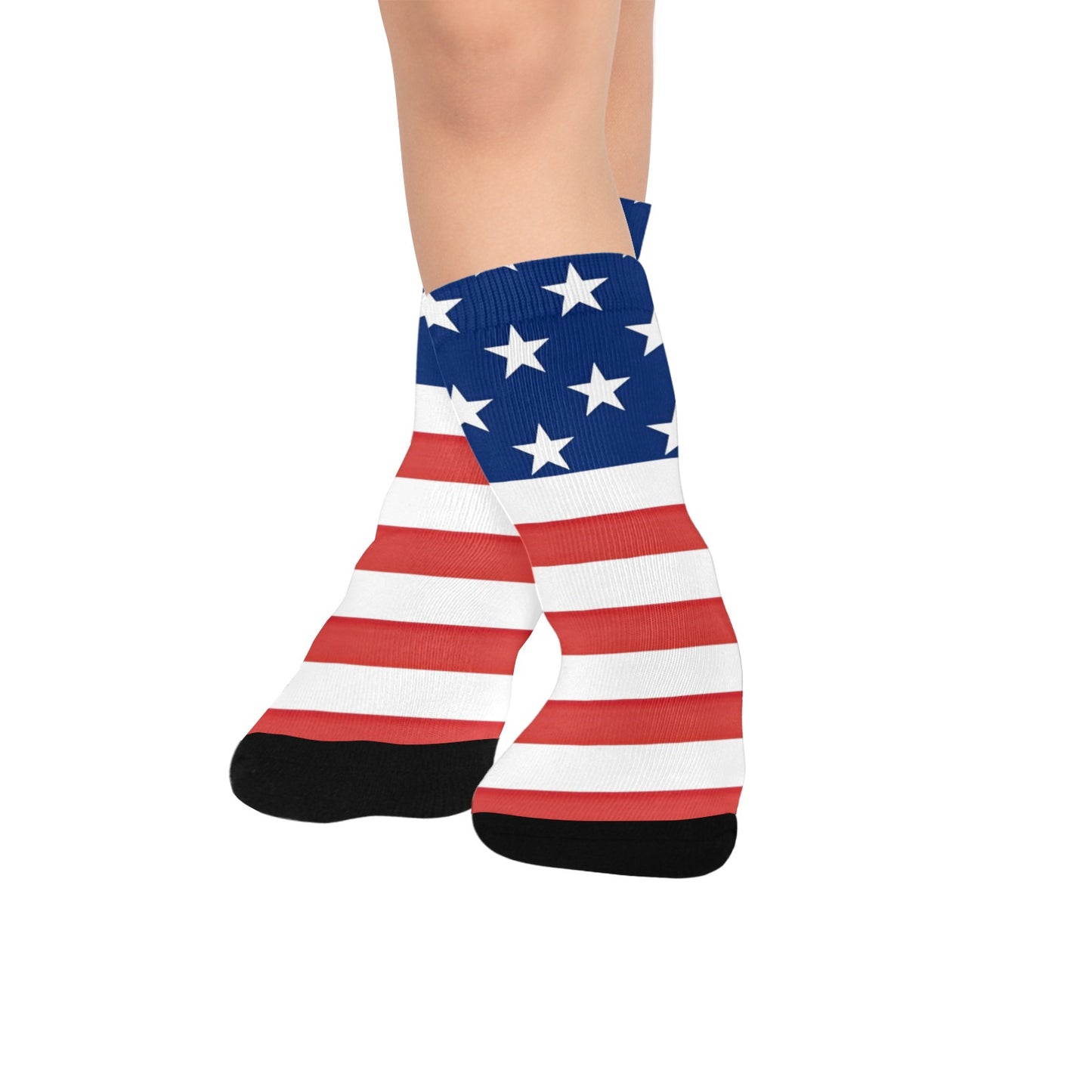 USA/American Flag Inspired Kid's Custom Socks (Made in the USA)