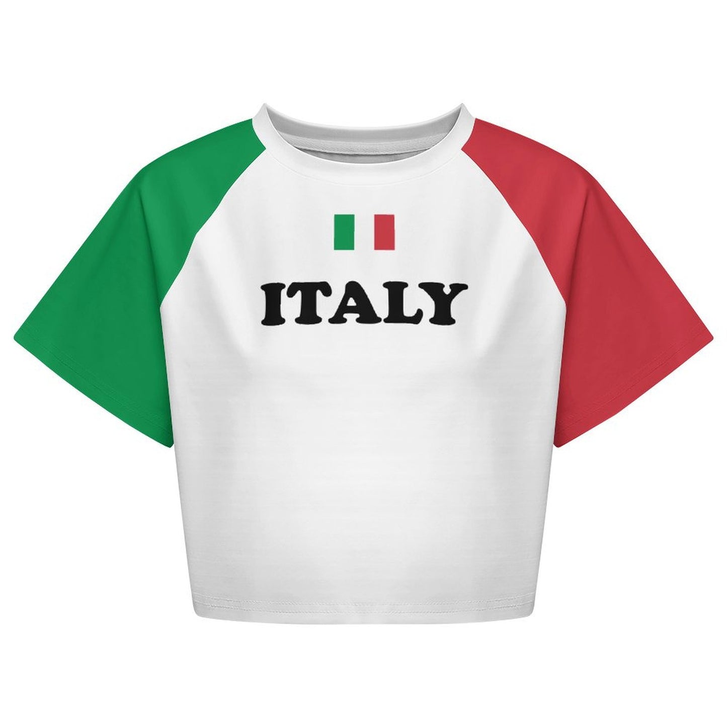 Italy Flag Inspired Women's Cropped Shirt