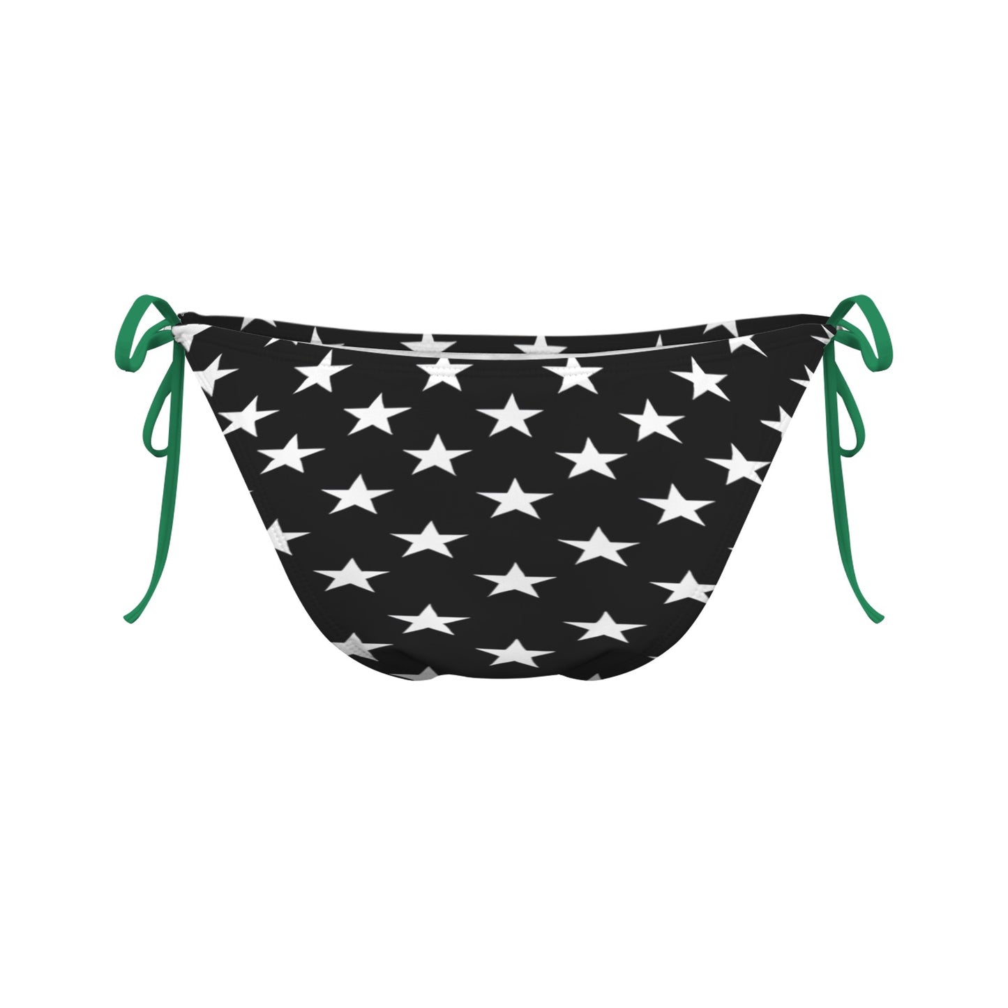 Thin Green Line Flag Inspired Stars Sexy Halter Bikini Bottom