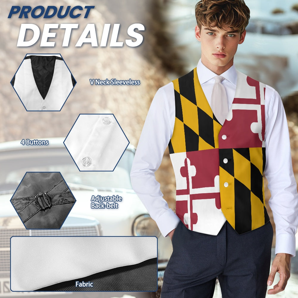 Maryland Flag Suit vest jacket