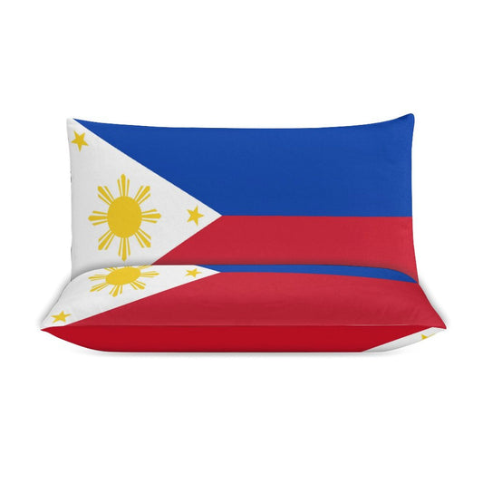 Philippines Flag Inspired 3-Piece Bedding Set (1 Duvet Cover + 2 Pillow Shams) – 102"×90"