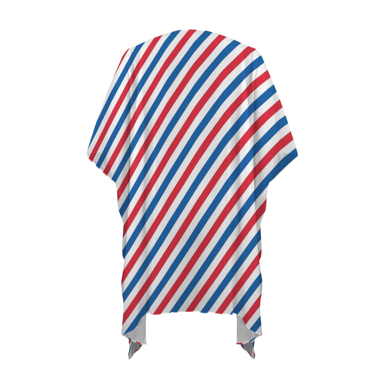 USA/American Flag Inspired Striped Pattern Women's Long Cover Up