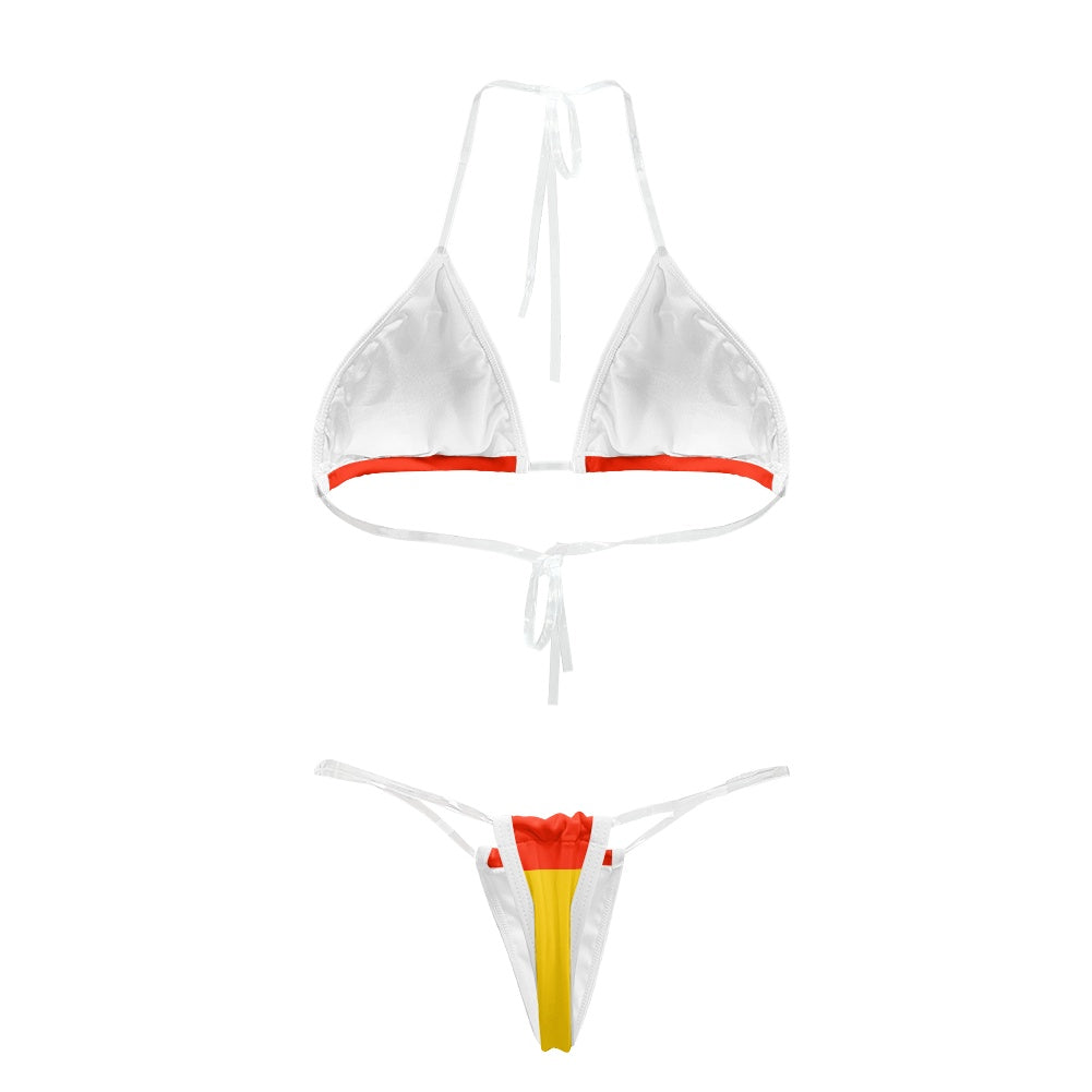 Germany Flag Inspired Transparent String Bikini