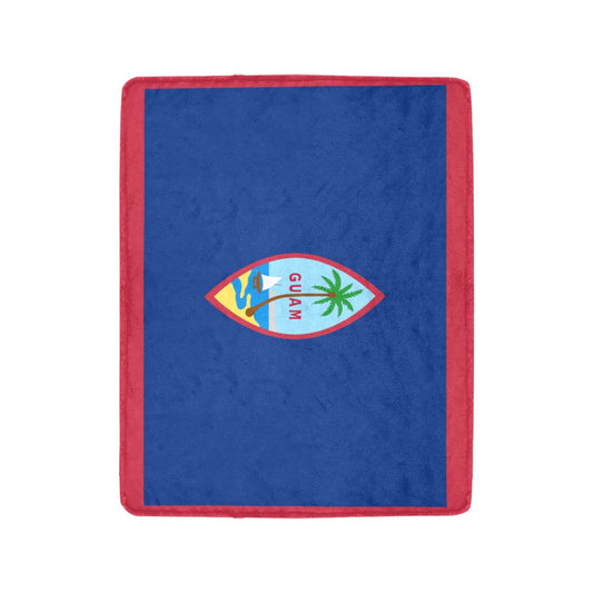 Luv My Flag design featuring Guam flag-themed blanket.