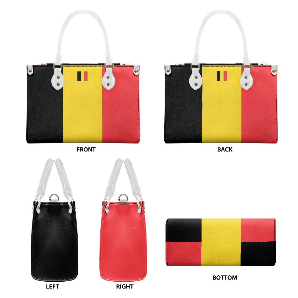 Belgium Flag Inspired PU Leather Handbag – Bold, Stylish & Functional - Luv My Flag