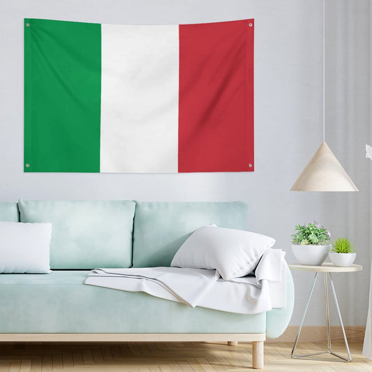 Italy Flag Inspired Wall Mount Flag with Four Grommets (35x59 in)