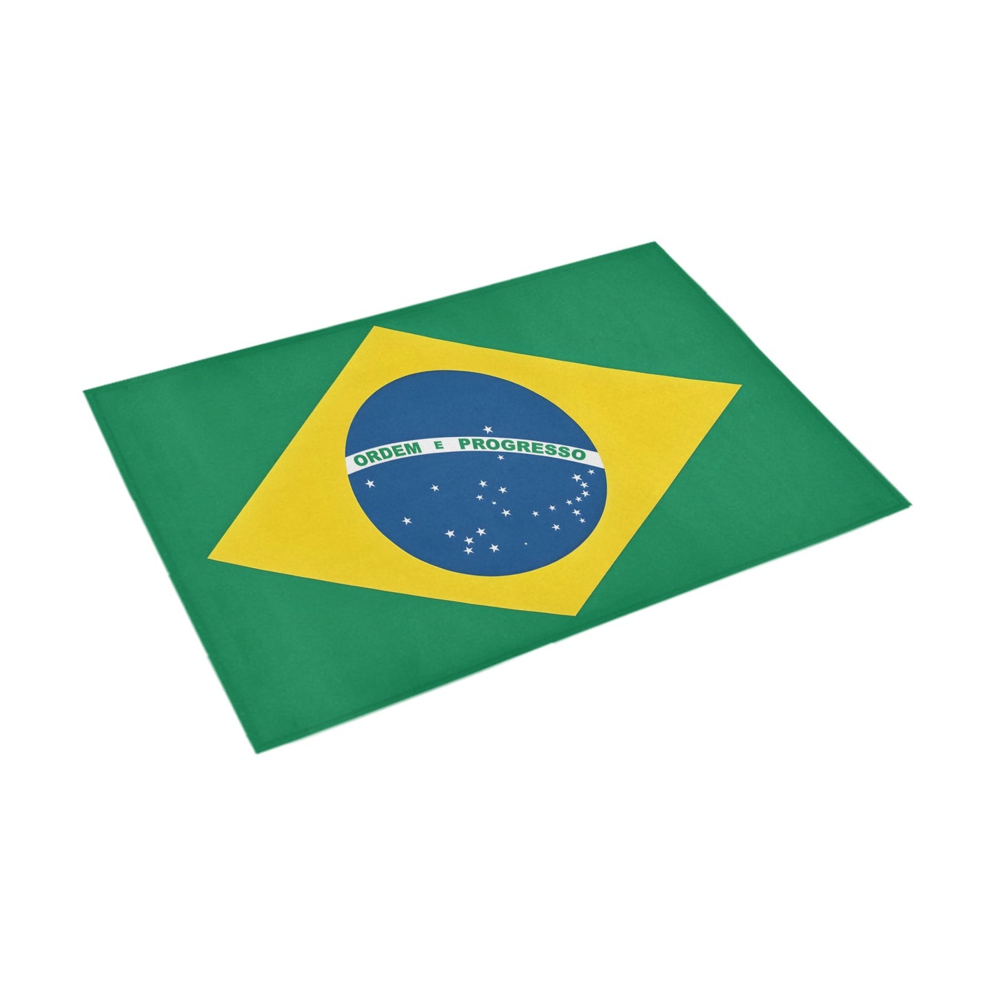 Brazil Flag Inspired Doormat 30" x 18" (Sponge Material)