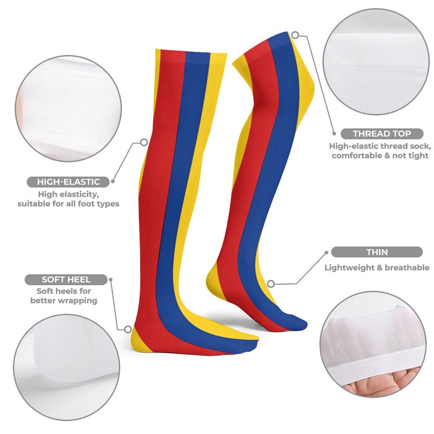 Romania Flag Trendy Stockings(Long)