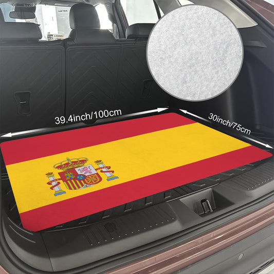 Spain Flag Inspired Car Trunk Mat 100 × 75 cm / 39.4 × 30 in Printed in the USA
