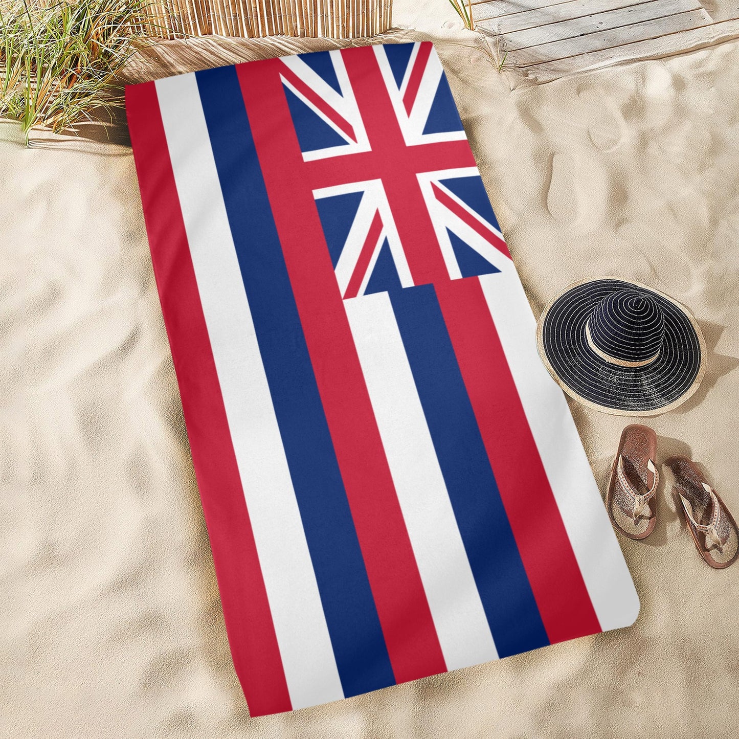 Hawaii Flag Beach Towel 31"x71" (Made in USA)