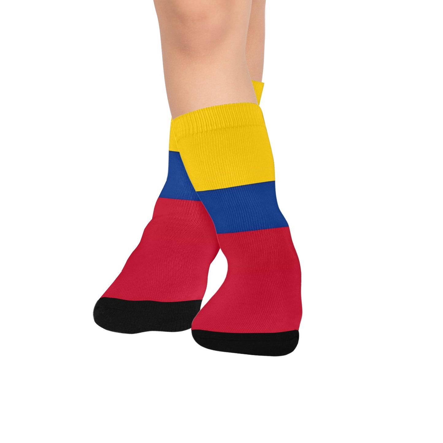 Colombia Flag Inspired Kid's Custom Socks (Made in the USA)