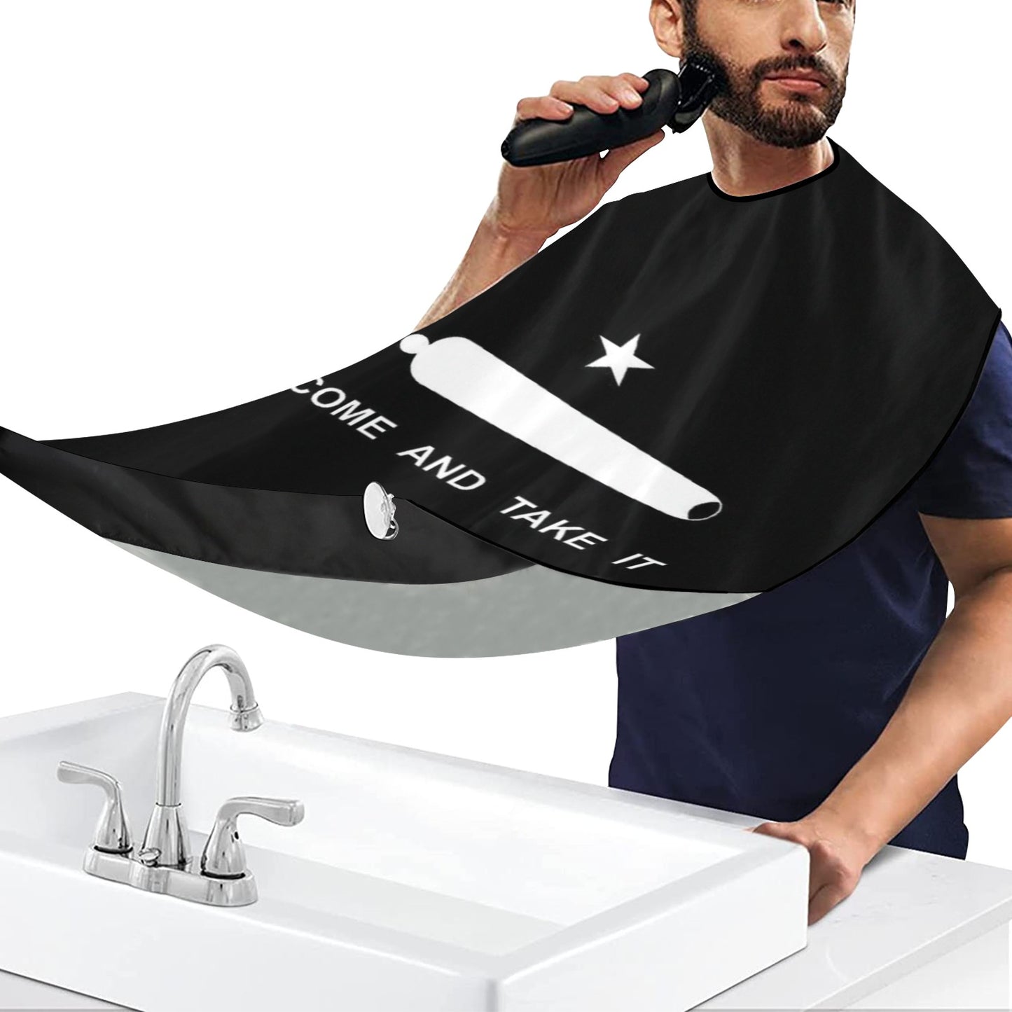 Come and Take It Flag Beard Bib Apron for Men Shaving & Trimming