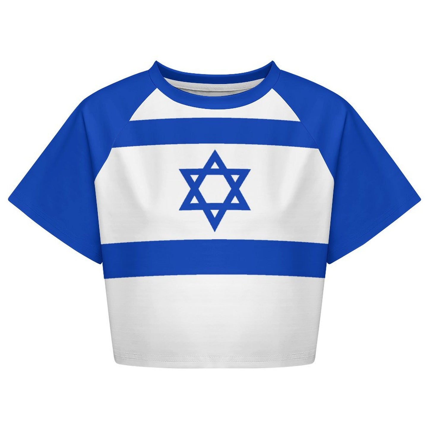 Israel Flag Inspired Women's Cropped Shirt