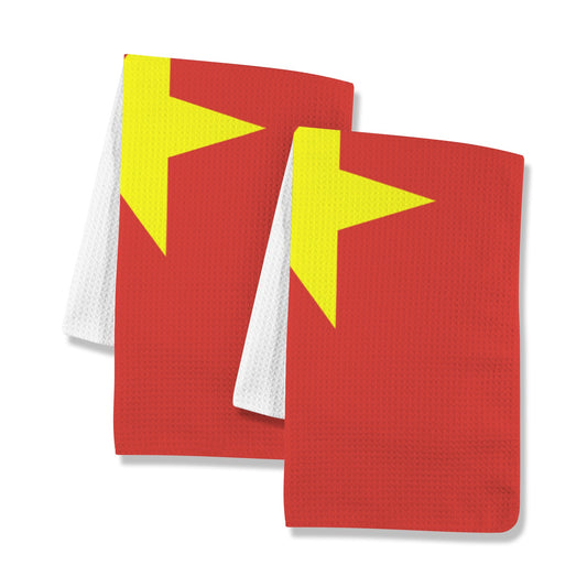 Vietnam Flag Inspired Kitchen Towel 40X60cm (Pack of 2) (Made in the USA)