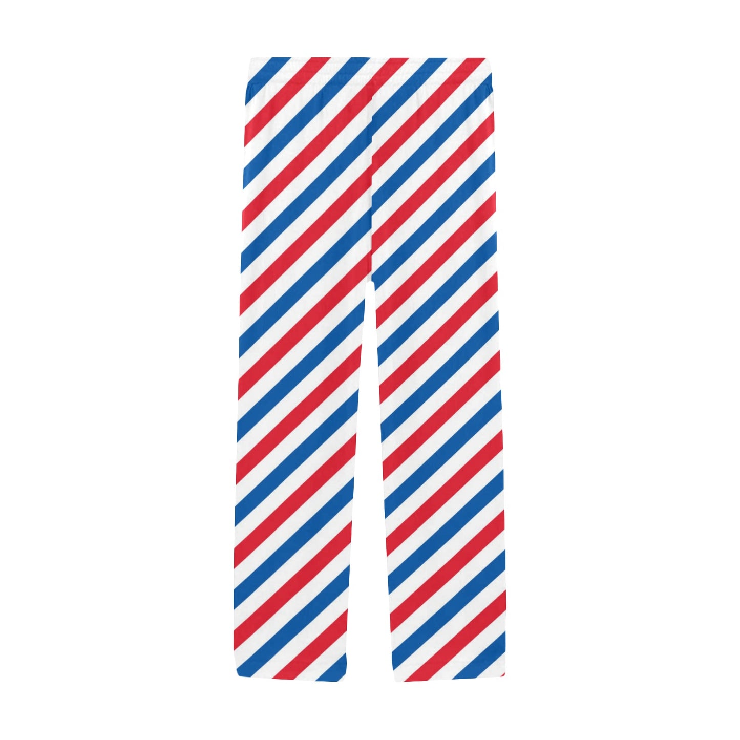 USA/American Flag Inspired Striped Pattern Men’s Pajama Trousers with Pockets (Made in the USA)