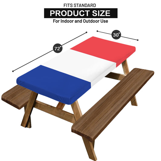 France Flag Picnic Table Cover (72" x 30") (Made in the USA)