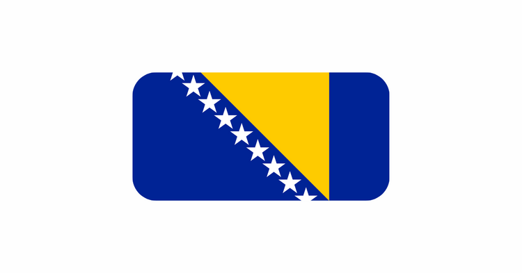 The flag of Bosnia and Herzegovina