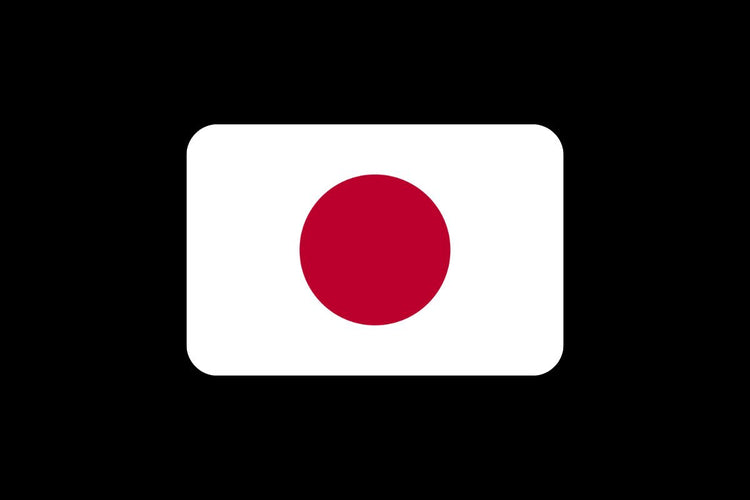 Japan flag with a white background and a centered red circle representing the sun.