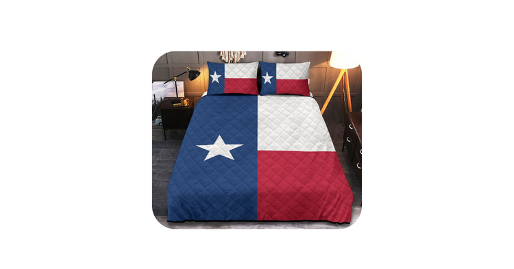 Texas flag bedding, quilt and pillow cases