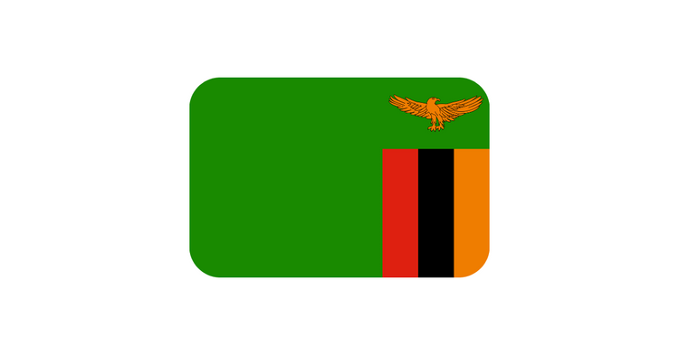 The flag of Zambia.