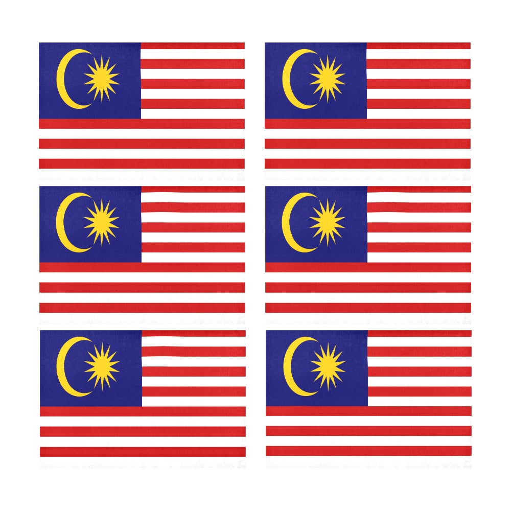 Malaysia Flag Placemats 12" x 18" (Set of 6)