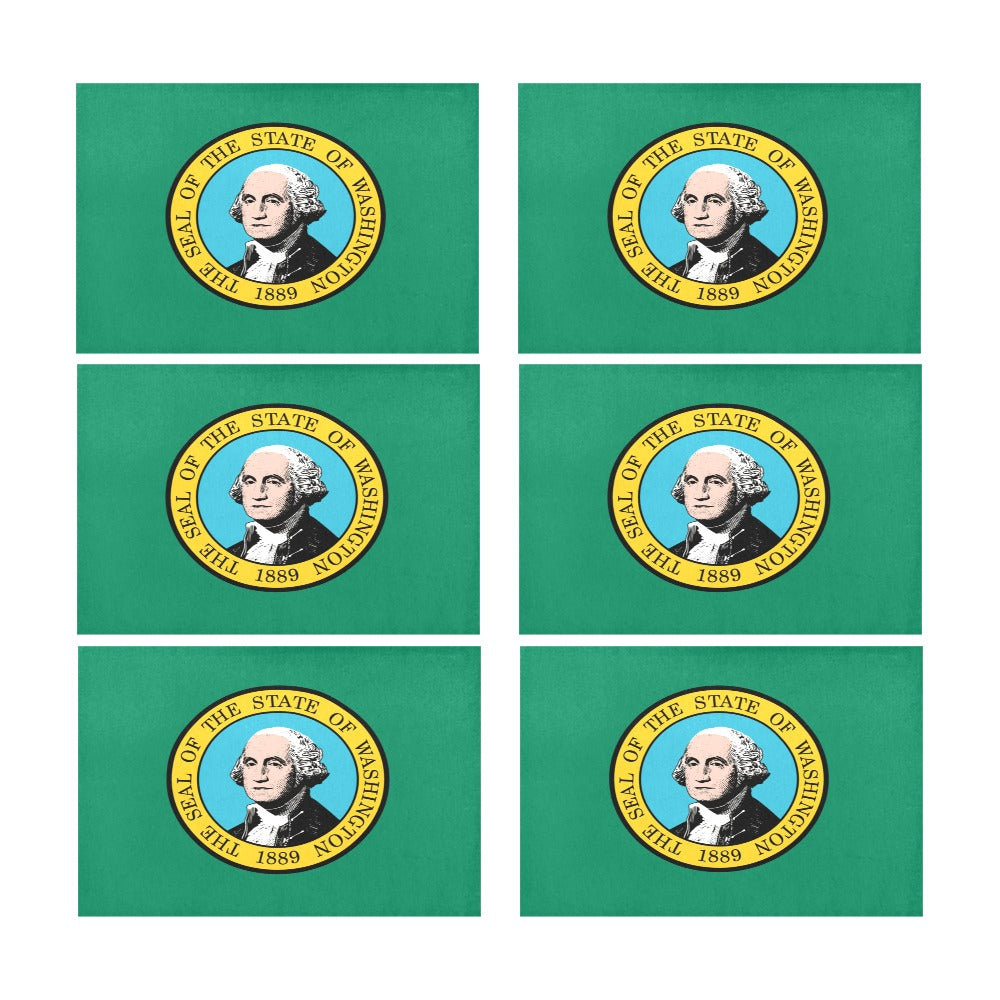 Washington Flag Placemats 12" x 18" (Set of 6)