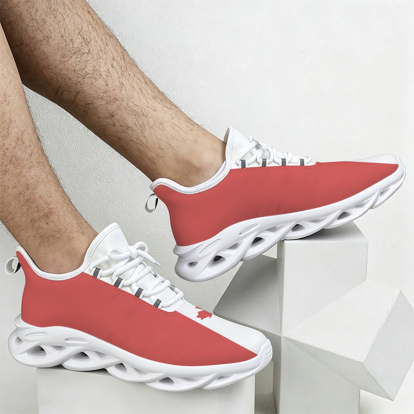 Canada Flag Inspired Men's Twisted Sole Sneakers